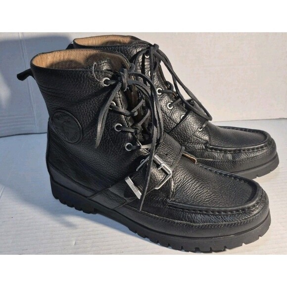 Polo Ralph Lauren Other - POLO RALPH LAUREN Men's Ranger Tumbled Leather Boot Black US 10.5